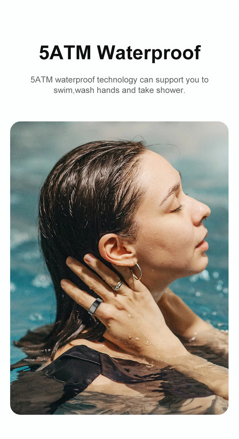 Smart Ring Heart Rate Monitor - 24/7 Continuous Tracking