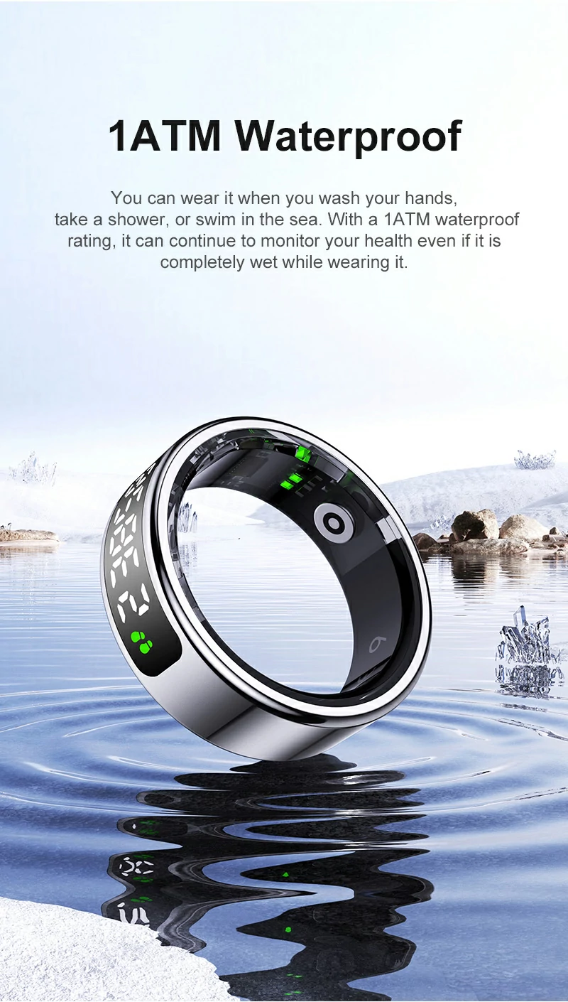 Smart Ring Premium Materials - Aerospace Grade Titanium with Scratch-Resistant Coating