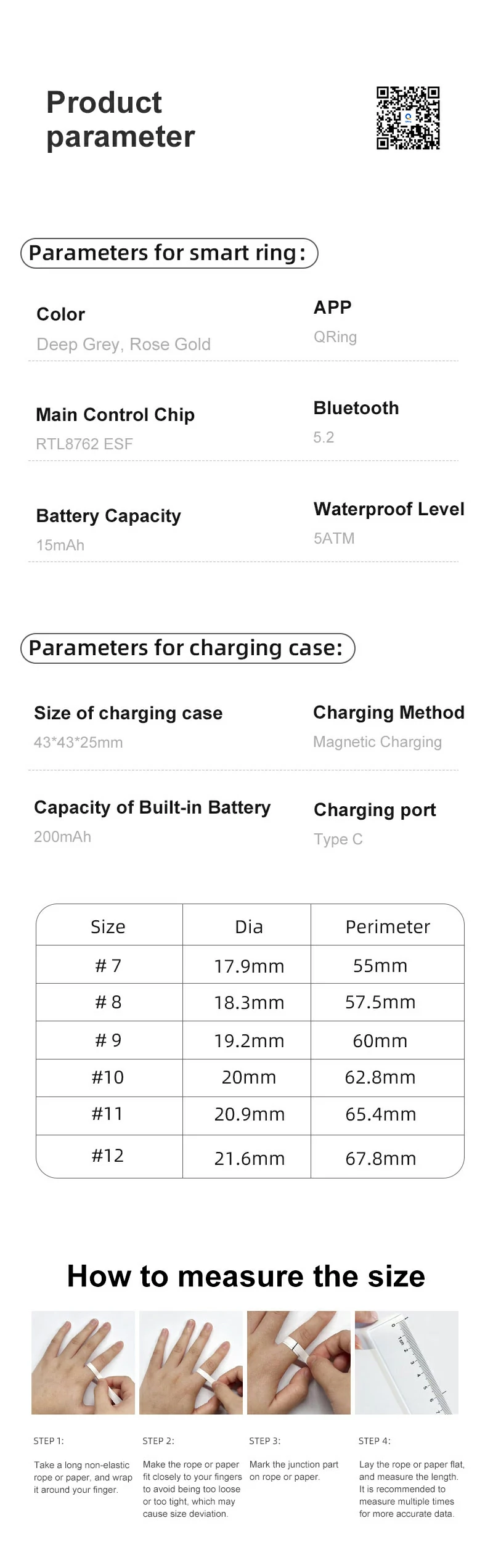 Smart Ring Size Guide - Multiple Sizes for Perfect Fit
