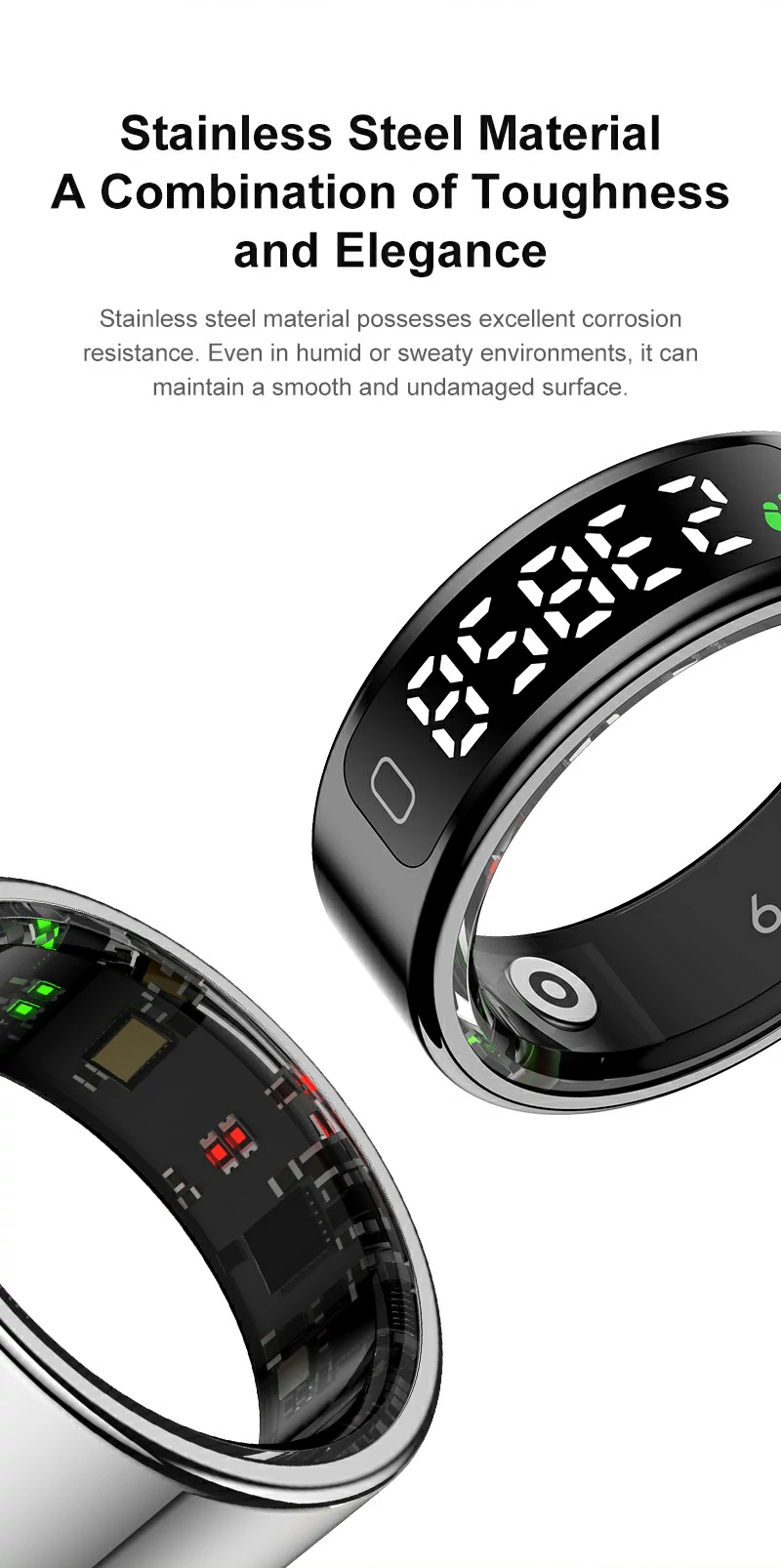 Smart Ring Daily Wear - Comfortable Fit for Sports, Work and Everyday Activities