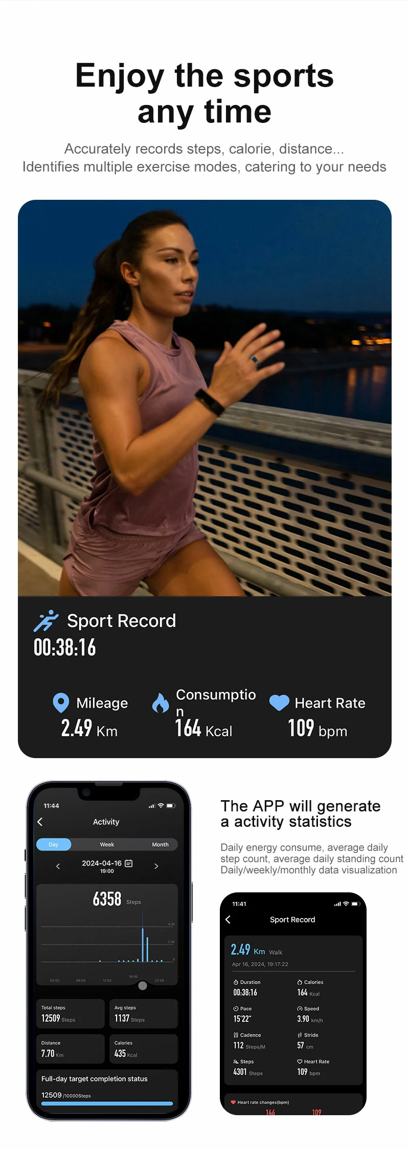 Smart Ring Mobile App Interface - Real-Time Health Data Sync