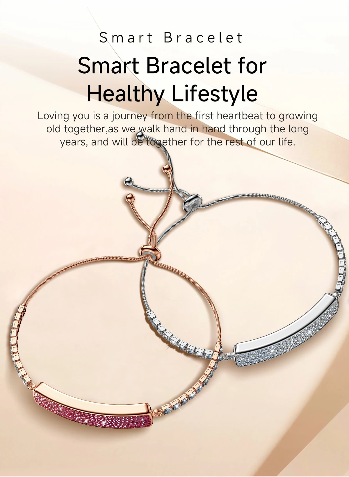 Smart Ring B5 Heart Rate Monitor - 24/7 Continuous Heart Rate Tracking Technology